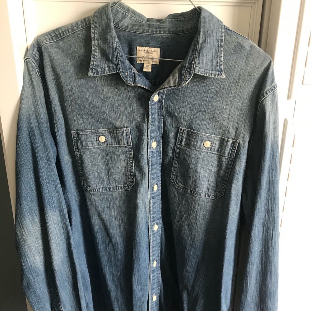American Eagle Jean Button Down